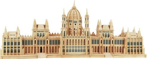 Woodcraft construction kit Dřevěné 3D puzzle BUDAPEST hnědé