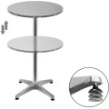 Sada 2 ks zahradních barových stolů CITY 60 cm stříbrná