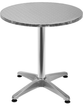 Sada 2 ks zahradních barových stolů CITY 60 cm stříbrná