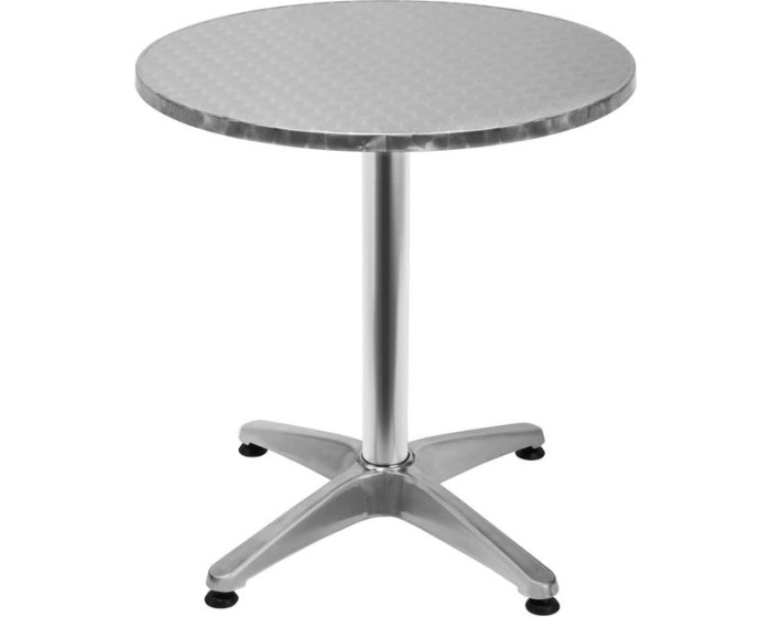 Sada 2 ks zahradních barových stolů CITY 60 cm stříbrná