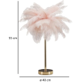 Stolní lampa Palm 55 cm růžová