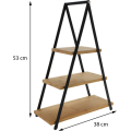 Třípatrový servírovací podnos Kikas 53 cm bambus