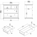 Komoda PROVINE 96 cm bílá