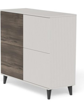 Komoda Random 100 cm kašmír/ořech