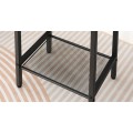 Odkládací stolek Vasagle Gravira 38 cm s nabíjecí stanicí černý/hnědý