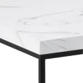 Konferenční stolek Barossa 110 cm bílý mramor/černý