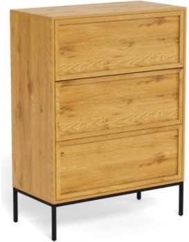 Komoda Palmdale 80 cm dub divoký/černý