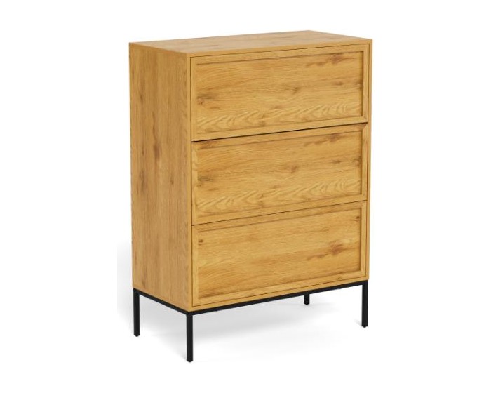 Komoda Palmdale 80 cm dub divoký/černý