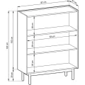 Komoda Boho La 97 cm dub riviéra/bílý mramor