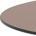 Konferenční stolek Dunsley 70 cm hnědý/bronzový