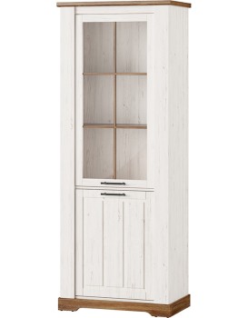 Vitrína Country 10 79 cm dub Stirling/borovice Andersen