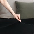 Bavlněné jersey prostěradlo s gumou DecoKing Amber černé
