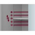 Koupelnová zrcadlová skříňka Vasagle Masli 70 cm šedá