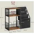 Odkládací stolek na gramofon Vasagle Garma 81 cm černý/hnědý
