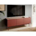 TV stolek Color 144 červený/dub linea