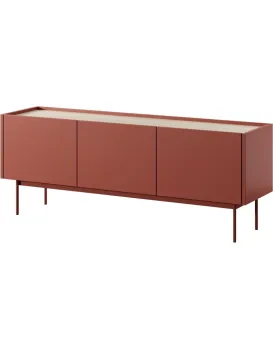 TV stolek Color 144 červený/dub linea