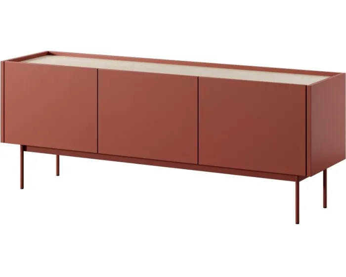 TV stolek Color 144 červený/dub linea