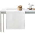 Sada ubrusu a běhounu na stůl AmeliaHome Gaia 115x300+35x300 cm bílá