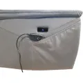 Elektrické polohovací křeslo Neptun Velvet s masáží šedé