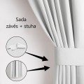 Závěs AmeliaHome Blackout s průchodkami 140x175 cm světle šedý