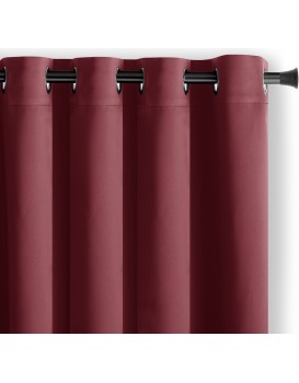 Závěs AmeliaHome Blackout s průchodkami 140x245 vínový