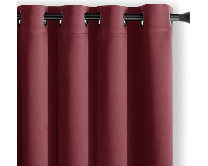 Závěs AmeliaHome Blackout s průchodkami 140x245 vínový