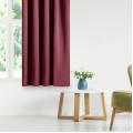 Závěs AmeliaHome Blackout s průchodkami 140x245 vínový