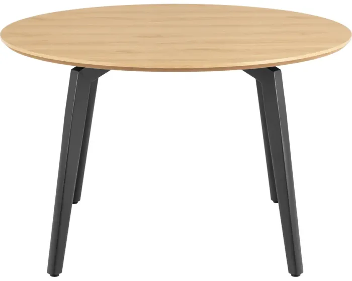 Kulatý jídelní stůl Cadiz 120 cm dub přírodní/černý