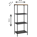 Regál Lex A 50 cm dub přírodní/černý
