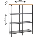 Regál Lex A 100 cm dub přírodní/černý