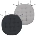 Oboustranný podsedák na židli DUO 38 cm šedý/antracitový