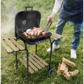 Zahradní gril na dřevěné uhlí BBQ1013 černý