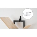 Designová knihovna Marelo 135 cm hnědá/černá