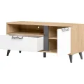 TV stolek Moet 24 120 cm ořech americký Jackson/bílý/grafit