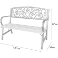 Zahradní lavička REGINA 120 cm přírodní dřevo/černá