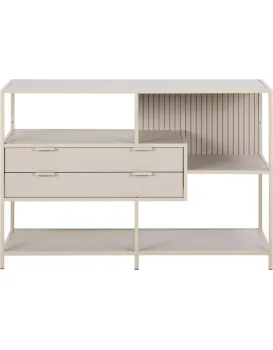 Knihovna Seaford III 114 cm šedá