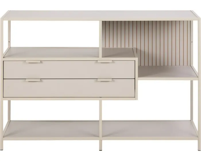 Knihovna Seaford III 114 cm šedá
