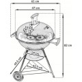 Zahradní gril na dřevěné uhlí BBQ1001 černý
