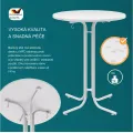 Cateringový skládací barový stůl Ofelie 70 cm bílý