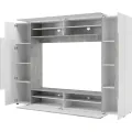Obývací stěna Window 225 cm bílá/beton