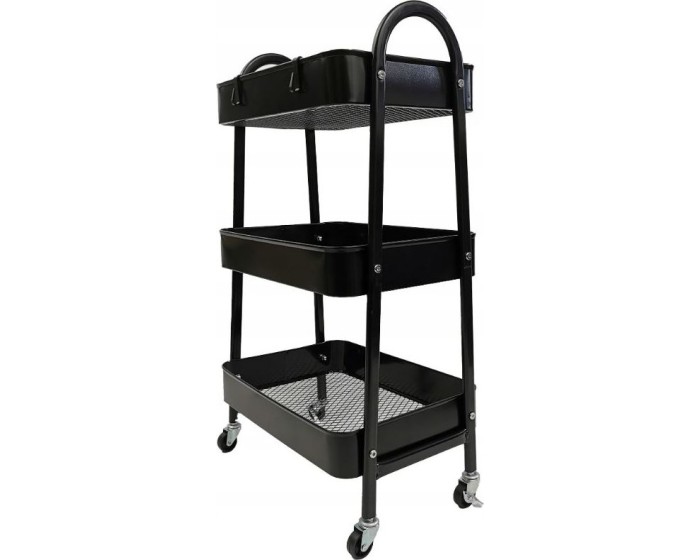 Kovový kuchyňský vozík PORTER 78 cm černý