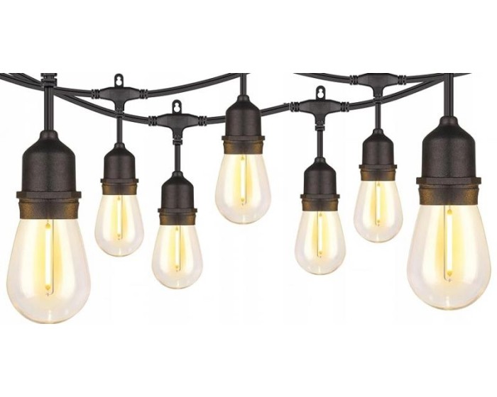 Světelný LED řetěz Filame 10 m 230 V černý/teplá bílá