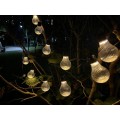 Solární LED světelný řetěz Stripes 3,8 m černý/teplá bílá
