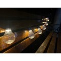 Solární LED světelný řetěz Stripes 3,8 m černý/teplá bílá