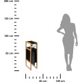 Stojan na toaletní papír NATUREO se skřínkou bambus/černý