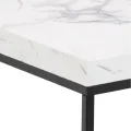Odkládací stolek Barossa 40 cm bílý mramor/černý