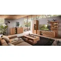 TV stolek Napoli 31 s LED osvětlením 200 cm z masivu dub Bianco