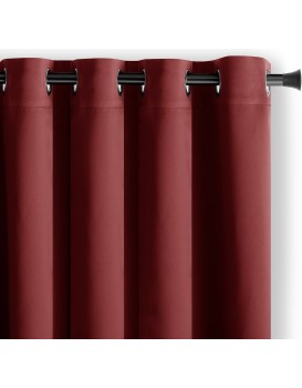 Závěs AmeliaHome Blackout s průchodkami 140x245 cm růžové víno