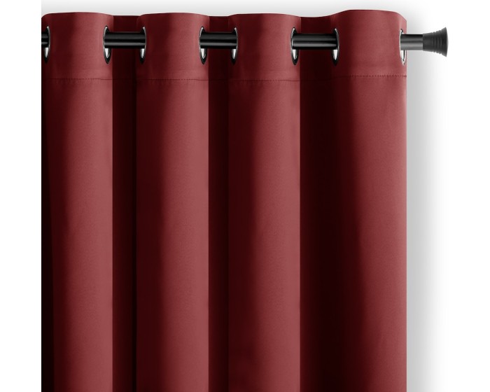 Závěs AmeliaHome Blackout s průchodkami 140x245 cm růžové víno