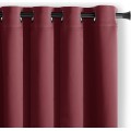 Závěs AmeliaHome Blackout s průchodkami 140x270 cm vínový
